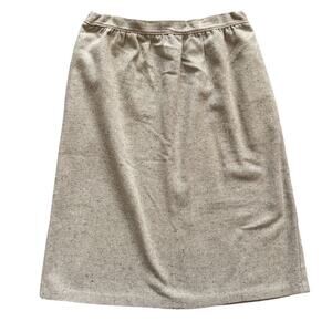 Ms. Russ Vintage Wool skirt Women's Sz 10 Cream Beige Made in USA Midi